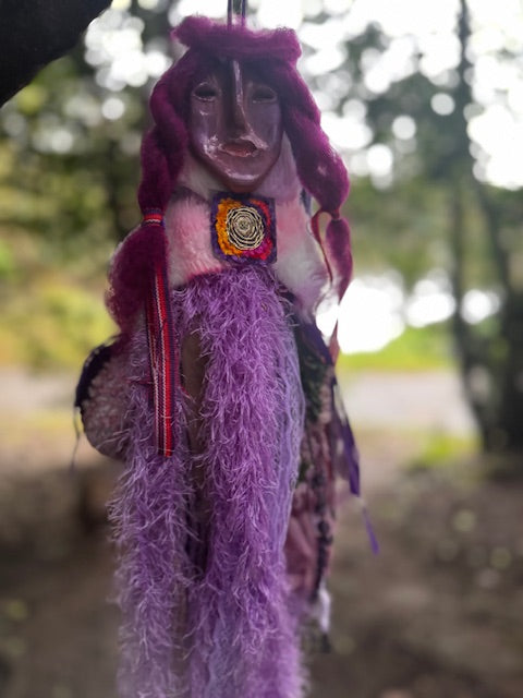 Purple Chakra Spirit Doll- Guardian of Spiritual Connection